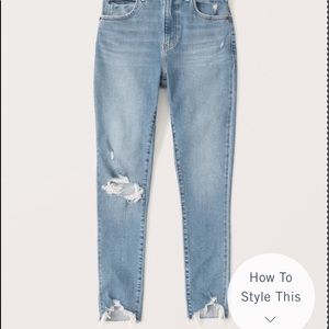 Abercrombie & Fitch Curve Love Super skinny High Rise Jeans
